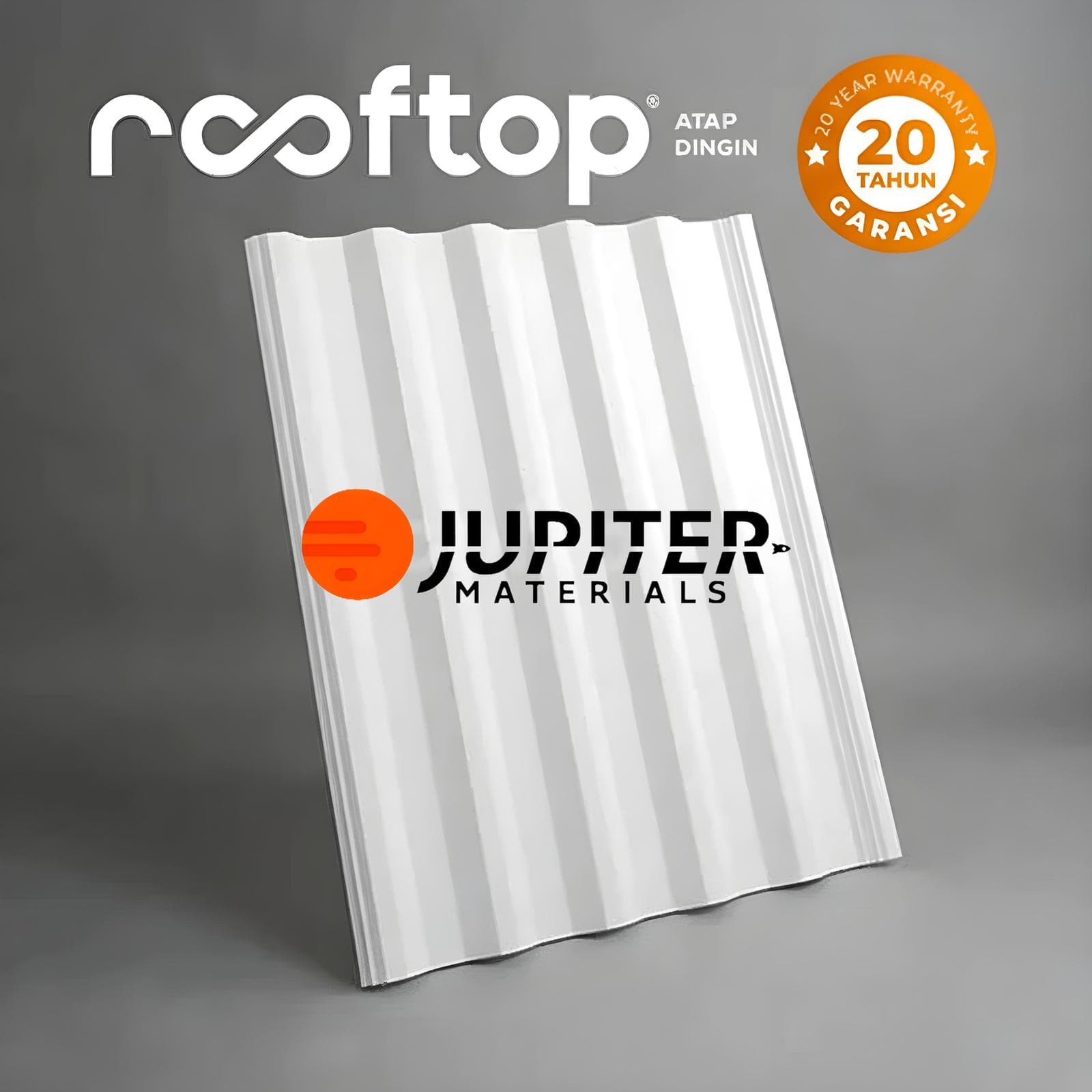 Atap uPVC Rooftop I Series - Putih Doff - 1 meter